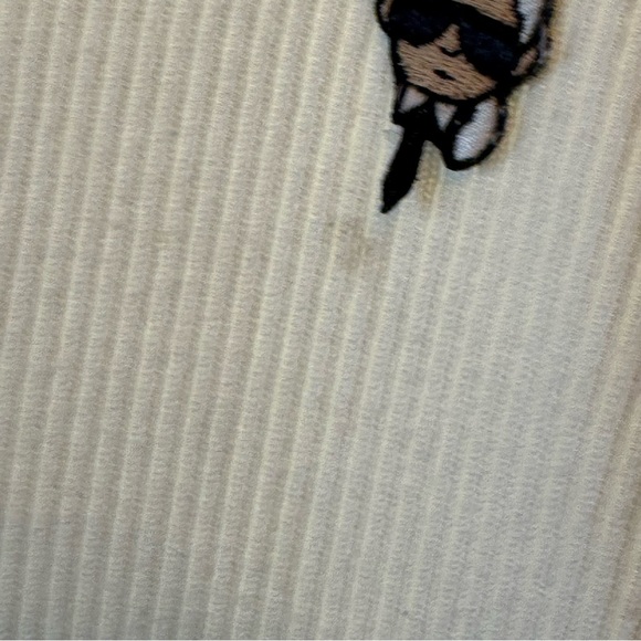 Karl Lagerfeld Cream Short Sleeve Tee - Picture 3 of 10